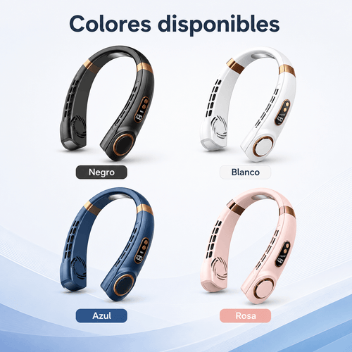 Ventilador de Cuello Recargable con Pantalla LED para Verano